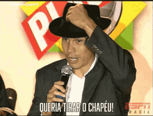 queria tirar o chap%C3%A9u chap%C3%A9u i wanted to take off my hat hats off take it off