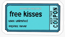 a boobear wilson 's free kisses coupon that expires never