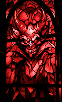 stained glass demon glass demon demon demons stained glass