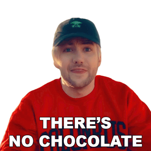 Theres No Chocolate Robert Geraldino Sticker - Theres No Chocolate Robert Geraldino Robertidk Stickers
