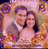 a picture of a man and a woman with the words only love family