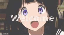 welcome anime smile pretty cute