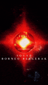a red background with a white glowing object in the center