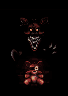 Five Nights at Freddy's - FNAF 4 - Nightmare Foxy - Fredbear - Sticker