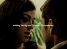 a close up of a man and woman with the words his dirty laundry ain 't nothing