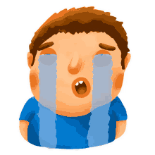 dunsky stickerboy face character crying