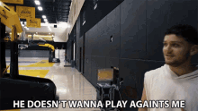 He Doesnt Wanna Play Against Me Scared GIF - He Doesnt Wanna Play Against Me Scared Scaredy Cat GIFs