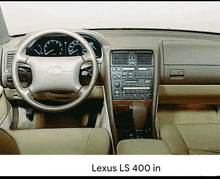 a picture of the interior of a lexus ls 400 is shown