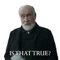 a man with a beard is holding a piece of paper with the words is that true written below him