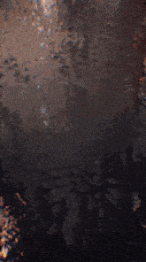 a painting of a person in a dark room with a red background