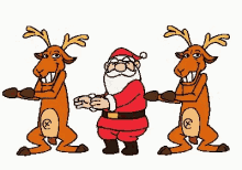 Santa Dance Reindeer GIF - Santa Dance Reindeer GIFs