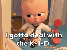The Boss Baby On The Phone GIF