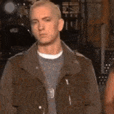 Eminem Looking Uncomfortable Eminem Stare GIF - Eminem Looking Uncomfortable Eminem Stare Eminem GIFs