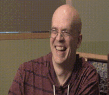 devin townsend laughing nerd glasses