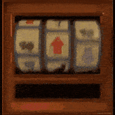 a close up of a slot machine with a house and hearts on it .