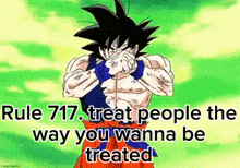 Rule 717 Treat People The Way You Wanna Be Treated GIF - Rule 717 Treat People The Way You Wanna Be Treated Goku GIFs