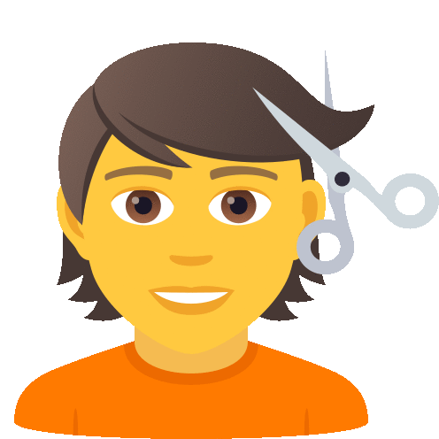 Person Getting Haircut People Sticker - Person Getting Haircut People  Joypixels - Discover & Share GIFs