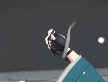 a close up of a person 's hand holding something in a video game .