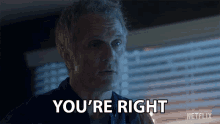 Youre Right Patrick Fabian GIF - Youre Right Patrick Fabian Resse Getty GIFs