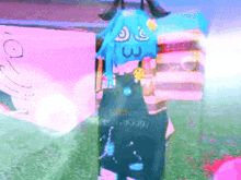 a cartoon character is standing in front of a sign that says ' billy dogg ' on it