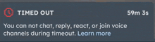 a notification that says timed out on it