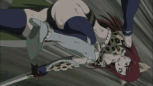 Erza Scarlet Fairy Tail GIF - Erza Scarlet Fairy Tail Jump GIFs