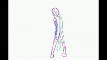 a drawing of a person standing with a plant growing out of their legs
