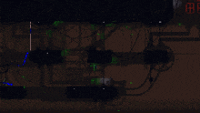 a computer generated image of a dark room with a sign that says ' free '