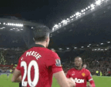 patrice evra football chest bump bros victory