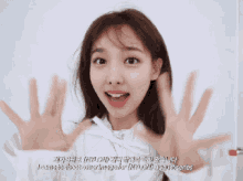 a woman with her mouth open and her hands in the air with the words " learn to shoot cover image for nylon august series " written below her