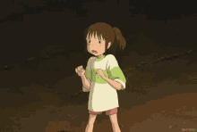 千と千尋の神隠し 千尋 ジブリ　アニメ　怖い GIF - Spirited Away Chihiro GIFs