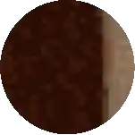 a close up of a brown circle with a white border
