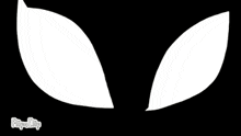 a black and white drawing of a person 's face with a silhouette of a person 's eye .
