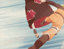 a cartoon character with a cloud on his back