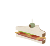 Spinning Sandwich Sticker