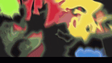 a colorful painting of a person 's face with the word n on the bottom
