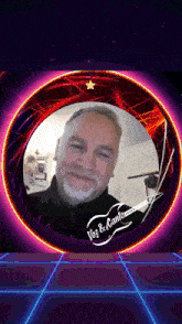 a picture of a man in a circle with the words voz & canto on the bottom