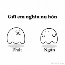 a couple of ghosts are standing next to each other with a heart between them .