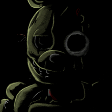 a drawing of a rabbit with a bullet hole in his eye