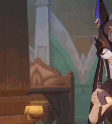 a cartoon character is wearing a mask and holding a sword .