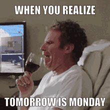 Will Ferrell When You Realize Tomorrw Is Monday GIF - Will Ferrell When You Realize Tomorrw Is Monday Monday GIFs