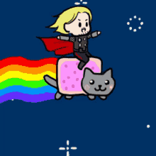 Thor Nyan Cat GIF - Thor Nyan Cat Meme GIFs