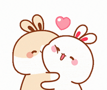 Rabbits Anime Cheek Kiss GIF - Rabbits Anime Cheek Kiss GIFs