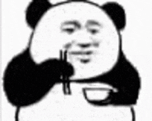 small panda xiongmaoren biaoqingbao chinese meme drop food