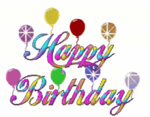 Happy Birthday Balloons GIF - Happy Birthday Balloons Sparkle GIFs