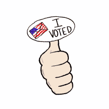 i voted sticker sticker i voted by mail thumbs up vote