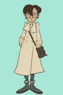 windy cold and windy trench coat