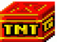 a pixel art drawing of a tnt logo