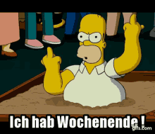 Homer Simpson: Ich Hab Wochenende GIF - Weekend Finally Weekend Homer Simpson GIFs