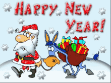 Happy New Year Funny GIF - Happy New Year Funny Donkey GIFs